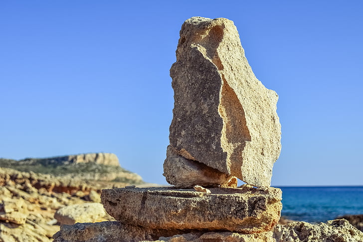 kövek, elérési út jel, tanösvény, a Cavo greko, nemzeti park, nyomvonal, túrázás
