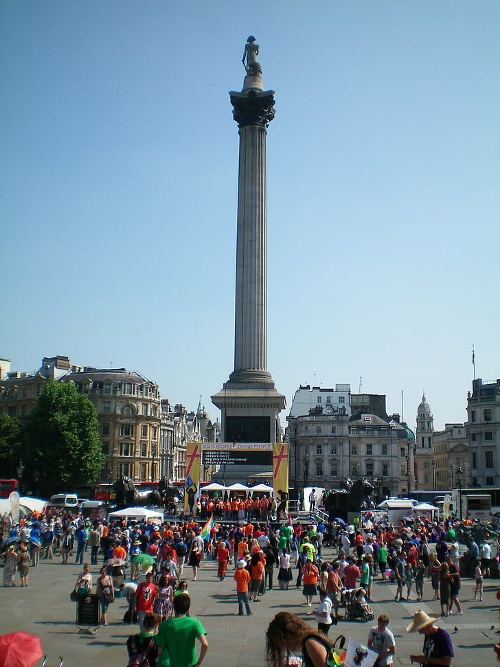 l’Angleterre, Londres, colonne, Trafalgar square
