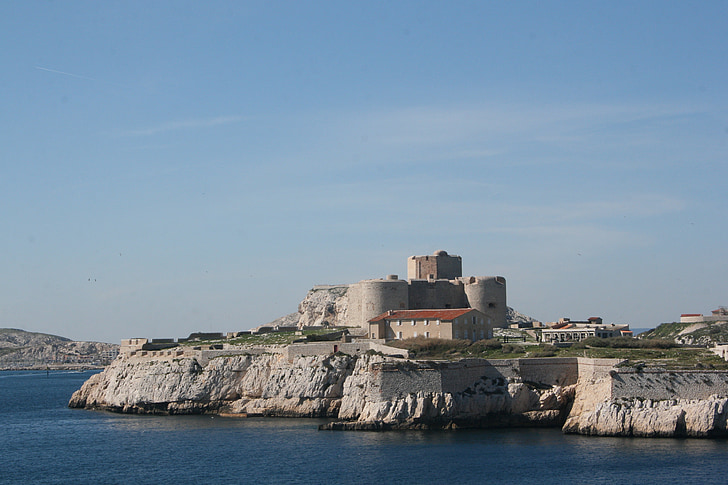 Pháp, Marseille, pháo đài Château d'if, đảo