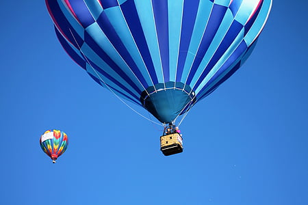 hőlégballon, Albuquerque balloon fiesta, léggömbök, Sky, színes, kék, minta