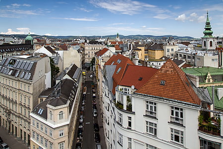 Vídeň, Panorama, panorama města, pohled, Centrum města, aplikace Outlook