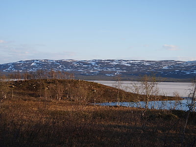 Fínsko, Lapland, krásny výhľad, vody, jazero, letné, Príroda