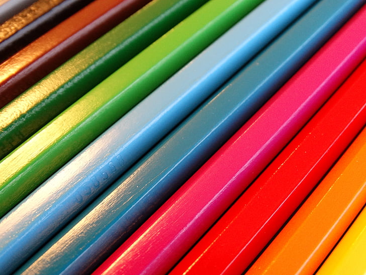 colour pencils, color, colorful, paint, pens, school, draw