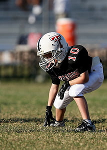 football, stance, player, youth league, sport, male, uniform