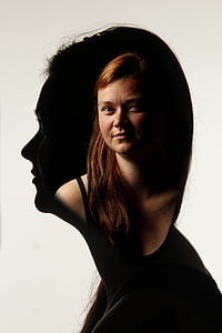 Dziewczyna, sylwetka, Fotografia cyfrowa, twarz, portret