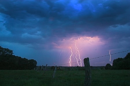 flash, thunderstorm, storm, thunder, clouds, twilight, storm clouds