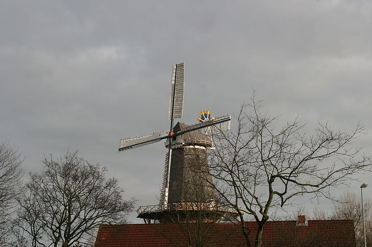 rügen, rügen island, baltic sea, mill, windmill, clouds, sky