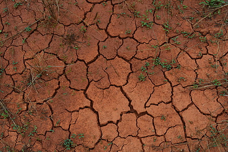 jorden, tørke, tør, udendørs, ler, brun, varme