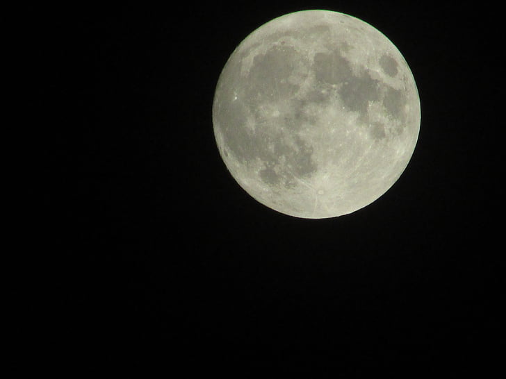månen, fullmåne, natt