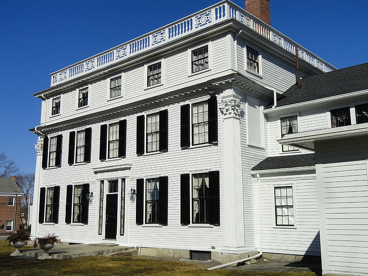 mansão de águas de asa, Millbury, Massachusetts, Estados Unidos da América, edifício, casa, parte dianteira