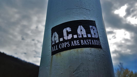 ACAB, полицията, град, престъпление, завърши, закон, край