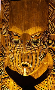 毛利人图, 雕刻, 图, 艺术工艺品, holzfigur, 新西兰, 工艺