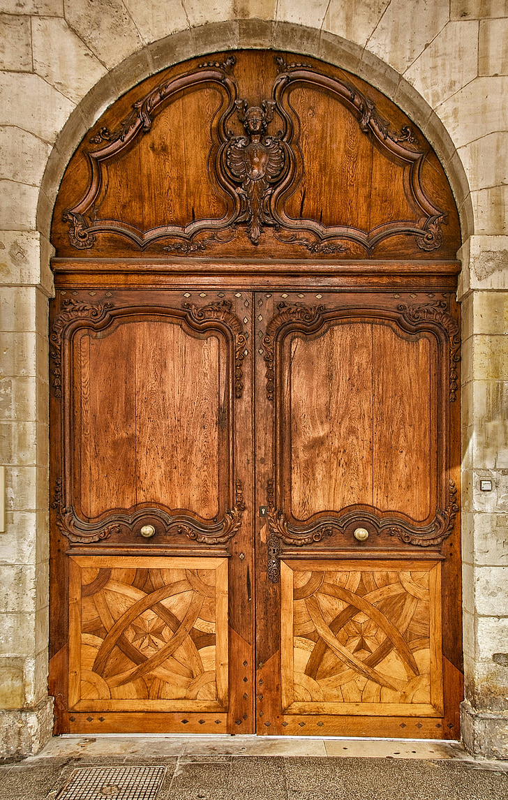 larochelle, france, chamber of commerce, building, door, architecture, hdr