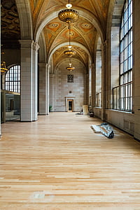 vloer, hout, het platform, gebouw, vestiging, glas, Windows