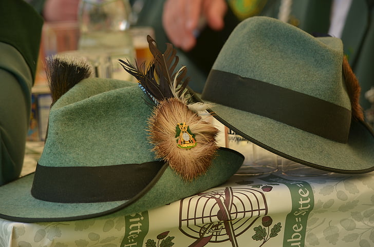 chapeaux, chapeau, Schützenfest, couvre-chefs, Champion de tir, festival folklorique, tradition