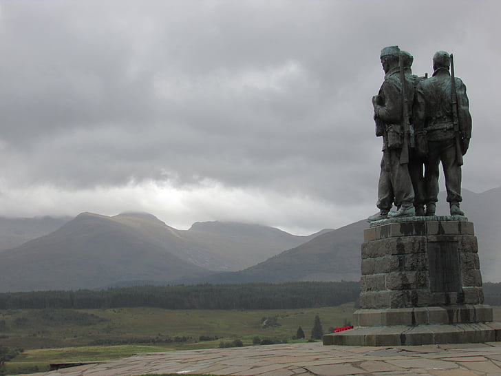 Escócia, memorial da guerra, Spean bridge, Memorial, Commando, Fort william