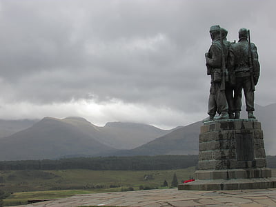 Škótsko, War memorial, Spean bridge, Pamätník, komando, Fort william