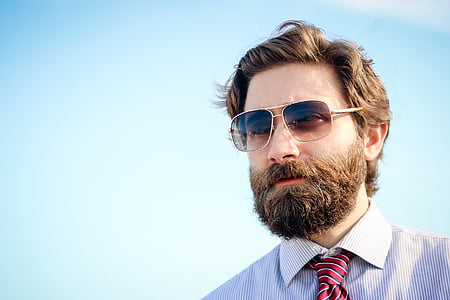sunglasses, beard, sky, business, man, guy, people
