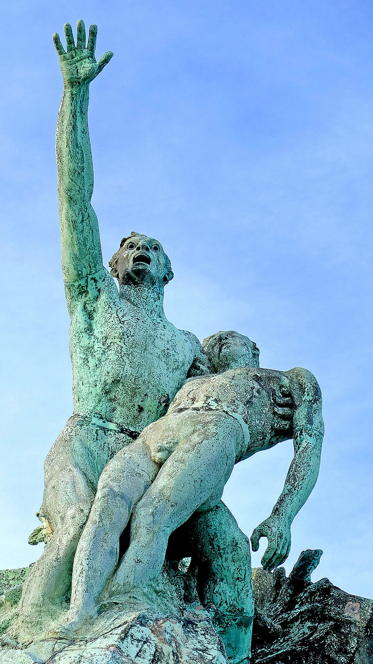 Frankrig, Marseille, statue, Palais, Pharo, skulptur