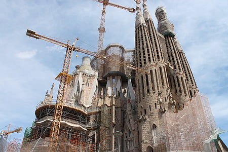 Gaudi, Barcelona, Spanje, kerk, het platform, Kathedraal, Sagrada familia