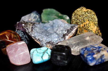宝石, 宝石, 半, 石头, 紫水晶, 雷霆蛋, 方解石