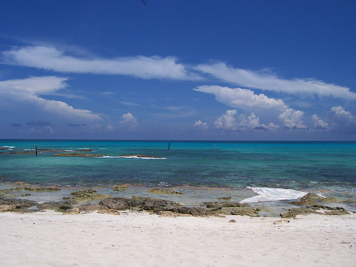 Beach, pesek, Ocean, vode, Mehika, Karibi, raj