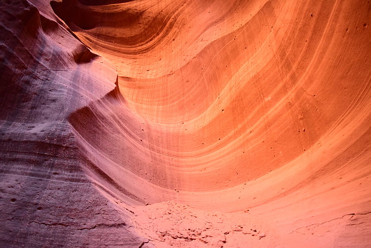 pattern, sand, sandstone, linear flow, antelope canyon, canyon, nature