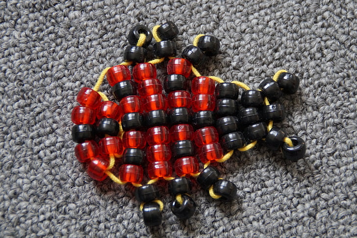 ladybug, lucky ladybug, tinker, tinkered, linked, beads, perlentier