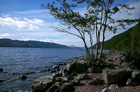 Loch ness, caurums, ezers, Skotija, Nesija, briesmonis, ainava