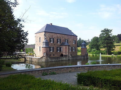 Zamek, fosa, Historycznie, Kasteel erenstein, Hotel, budynek, Zamek na wodzie