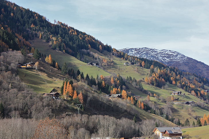 Großkirchheim, Austria, krajobraz, sceniczny, upadek, jesień, góry
