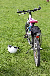 vélo, roue, barre, casque de vélo, sport, vélos de route
