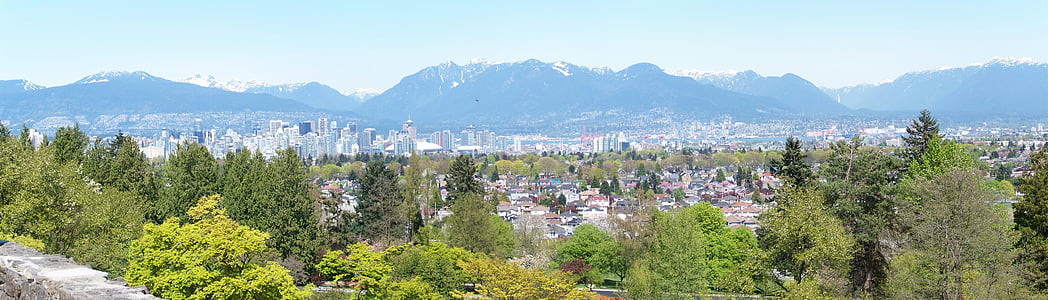 Vancouver, byen, skyline, bybildet