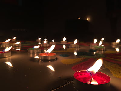 vlam, Diwali, Rangoli, vreugde, feestelijke