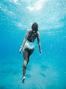 women, wearing, white, underwear, water, sea, ocean