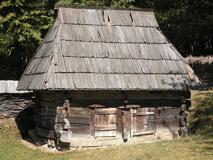 Romunija, tradicionalni, Transilvanija, lesena hiša