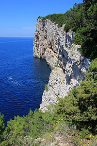 Хърватия, крайбрежие, Клиф, Корнати острови, Национален парк, синьо, море