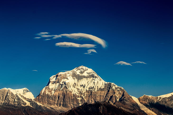Гора, Дхаулагірі, Гімалаї, Природа, Непал, похід, подорожі