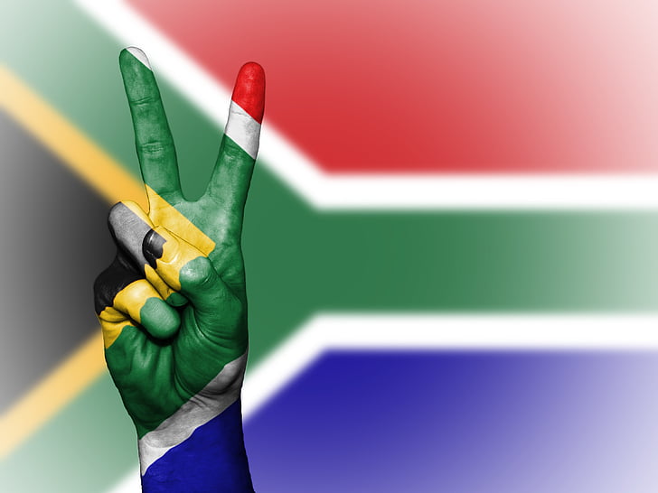 Južná Afrika, South, Afrika, vlajka, mier, národné, banner