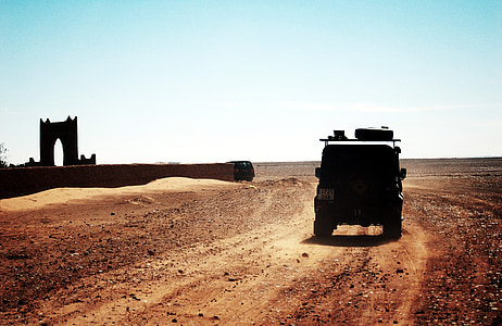 Marokko, Afrika, Rally, Wüste, seinen, Sand, Dünen
