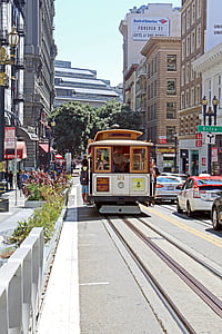 trem, San fransisco, Amerika Serikat, Kota, Street