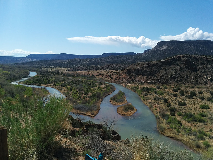 Nou Mèxic, riu, riu chama, convergeixen, divergeixen, paisatge, bonica