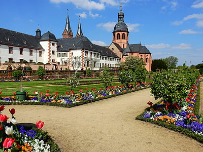 dvorac, Crkva, samostan, arhitektura, zgrada, vrt, povijesno