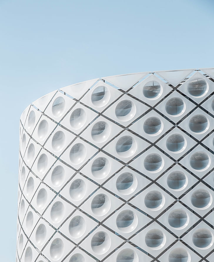 white, plastic, container, building, pattern, sky, circle