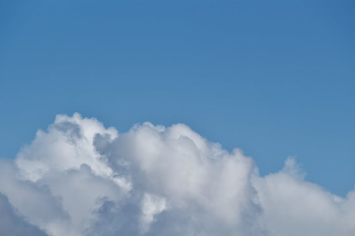 스카이, cloudscape, 하얀, 블루, 여름 구름