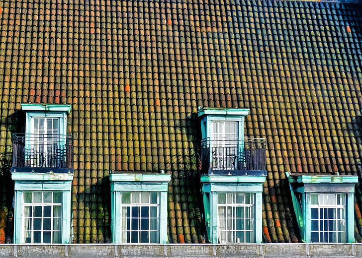 roof, window, building, architecture, home, facade, roof windows