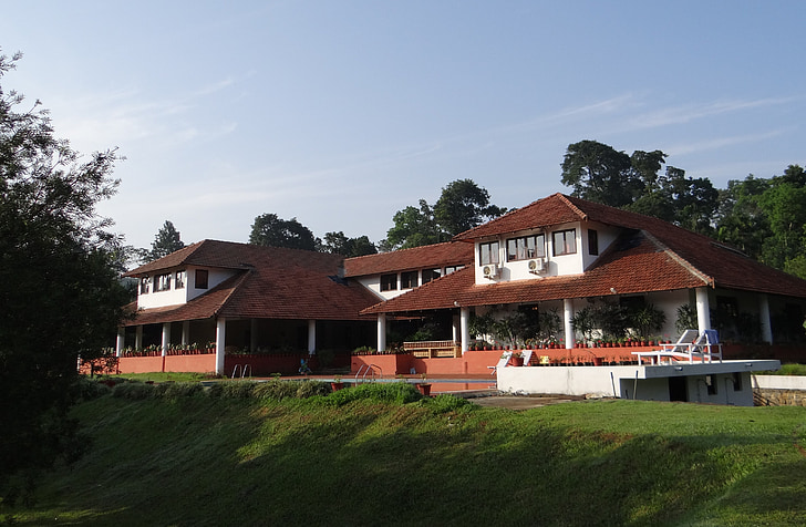 building, traditional, forest lodge, holiday, kodagu, india