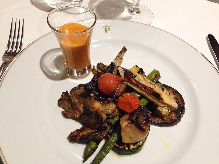 vegetables, grilled, eggplant, peppers, entry