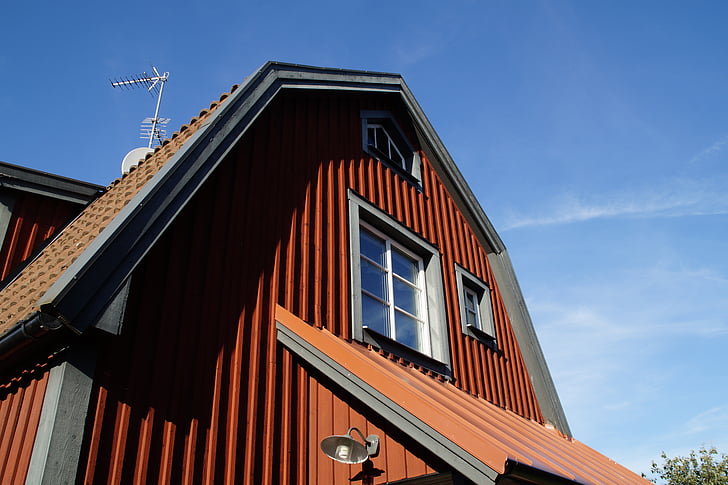 Vimmerby, Småland, Zweden, stad, samenstel, houten huizen, historisch