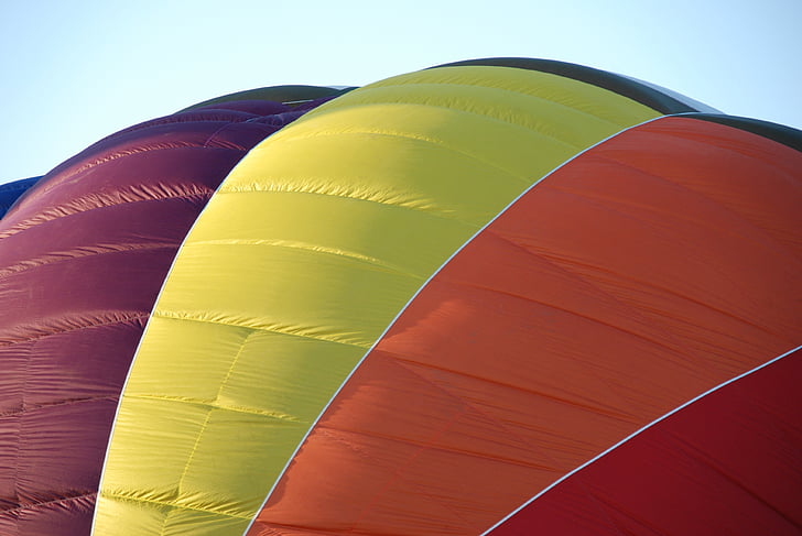 balon, tekstil, ungu, kuning, Orange, balon udara panas, penerbangan balon